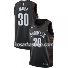 Dres Brooklyn Nets Dzanan Musa 30 Nike 2018-19 City Edition Crna Swingman